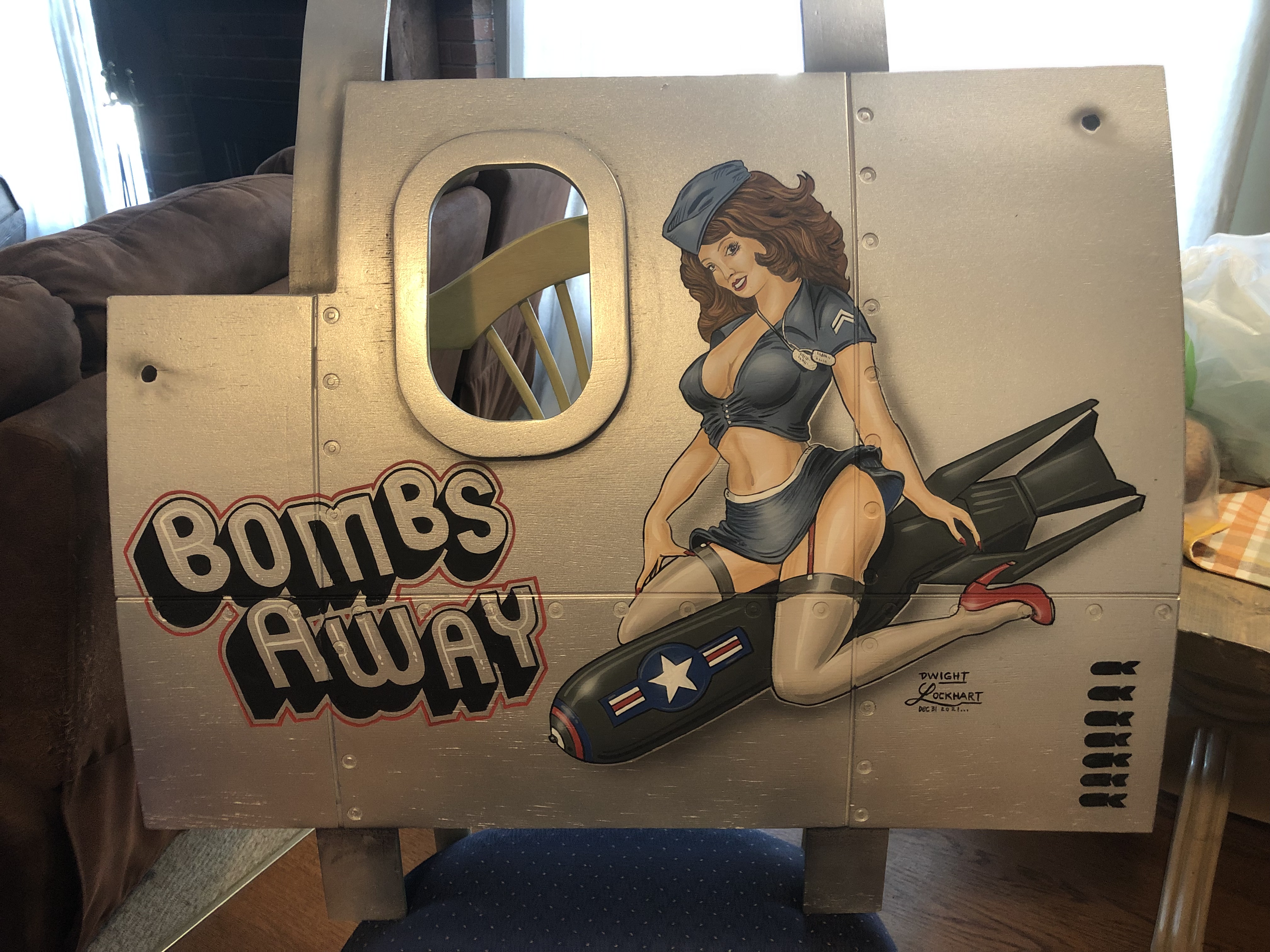 Airplane Fusilage - Bombs Away Pinup Girl Decal by Theme-it